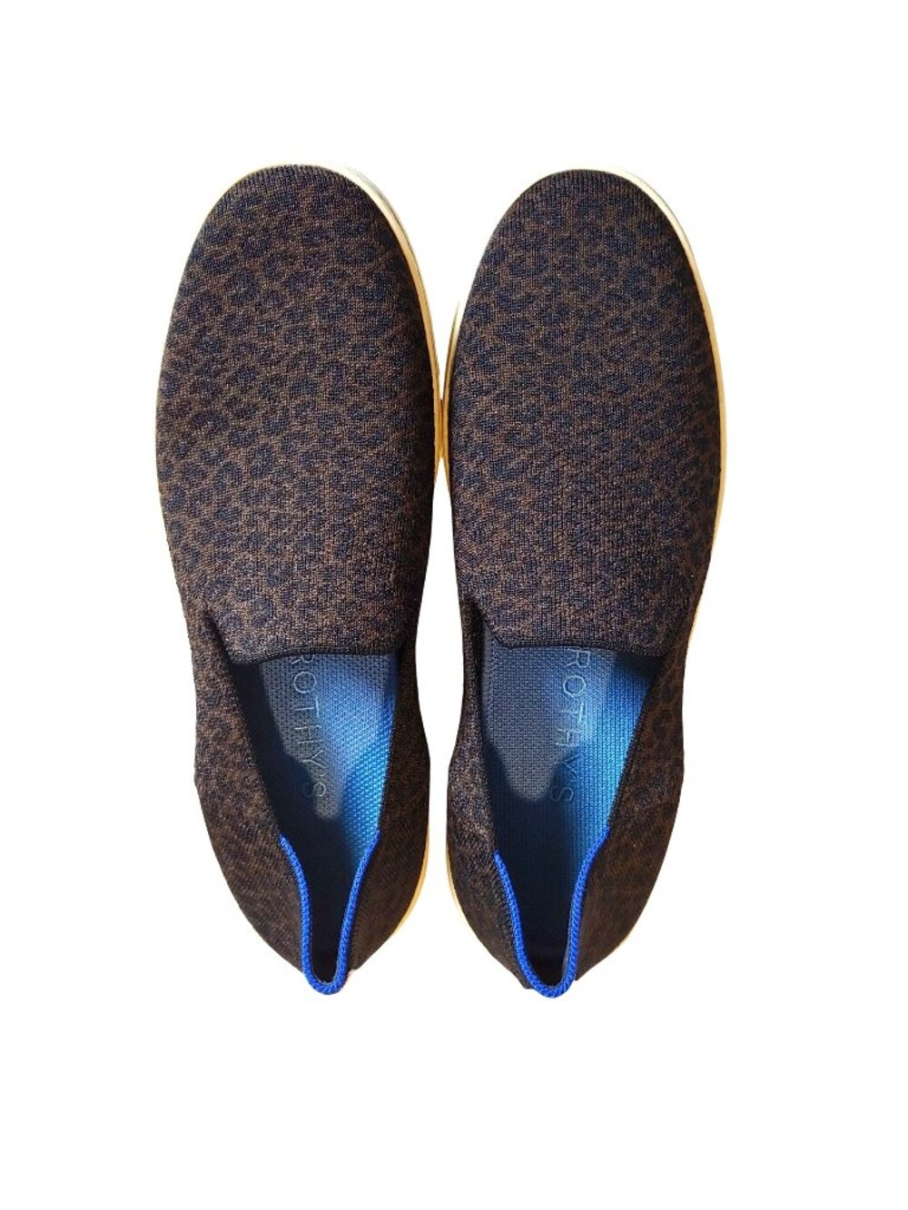 Rothy’s Brown Cheetah Loafers Round Toe Flats Wasahable Preppy Yacht Club 11